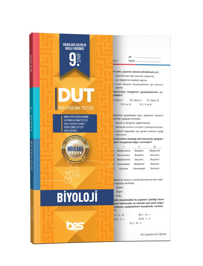 *BES DUT 09.SINIF UYGULAMA TESTİ BİYOLOJİ - 24-25